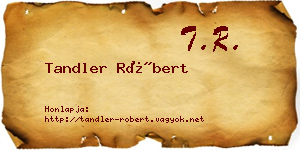 Tandler Róbert névjegykártya
